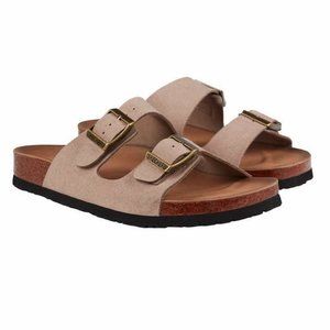 Ladies two Strap Sandal Brown Size 7